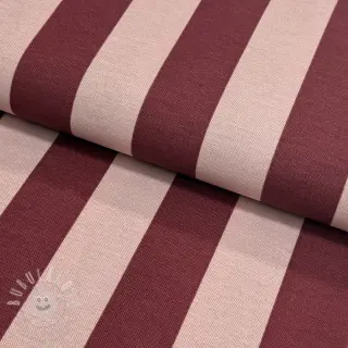 Dekorační látka premium Joyful basic stripe wine