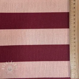 Dekorační látka premium Joyful basic stripe wine