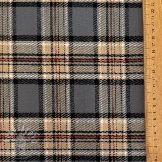 Bavlněná látka FLANEL YARN DYED BRUSHED CHECK design B