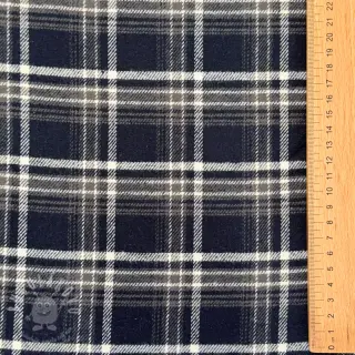 Bavlněná látka FLANEL YARN DYED BRUSHED CHECK design D
