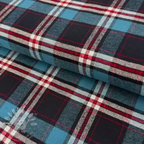 Bavlněná látka FLANEL YARN DYED BRUSHED CHECK design H