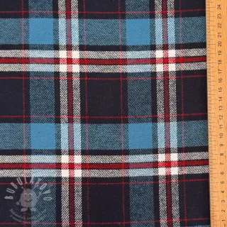 Bavlněná látka FLANEL YARN DYED BRUSHED CHECK design H