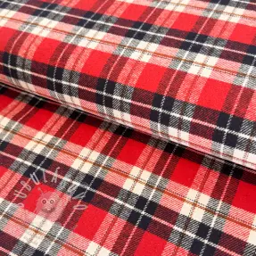 Bavlněná látka FLANEL YARN DYED BRUSHED CHECK design I