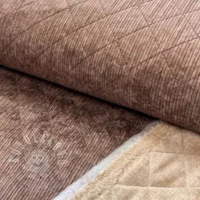 Manšestr QUILT brown
