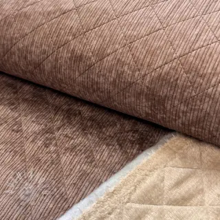 Manšestr QUILT brown