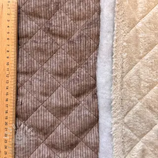 Manšestr QUILT brown