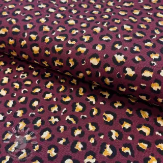 Dekorační látka premium Leopard animal small wine