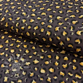 Dekorační látka premium Leopard animal small dark brown