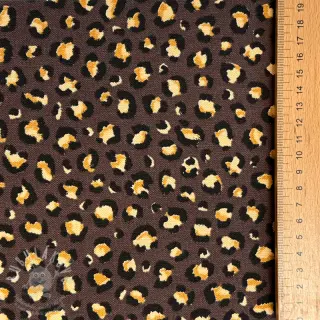 Dekorační látka premium Leopard animal small dark brown