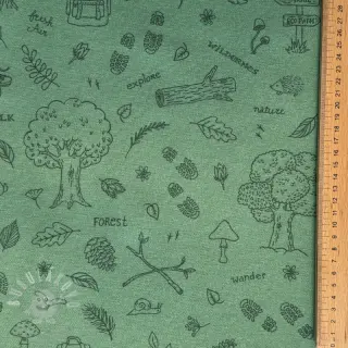 Dekorační látka premium Wander woods doodle