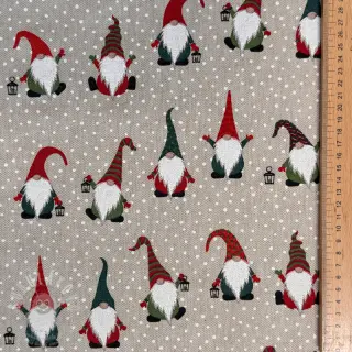 Dekorační látka Linenlook Jolly tomte