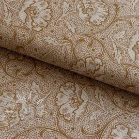 Dekorační látka Linenlook Bloomy art craft yellow