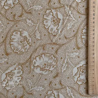 Dekorační látka Linenlook Bloomy art craft yellow