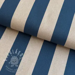 Dekorační látka Linenlook Joyful basic stripe denim