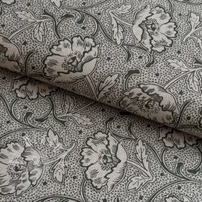 Dekorační látka Linenlook Bloomy art craft army