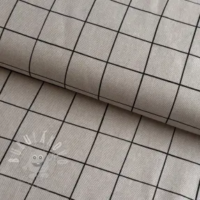 Dekorační látka Linenlook Freehand grid lines