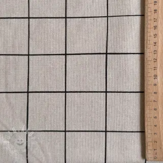 Dekorační látka Linenlook Freehand grid lines