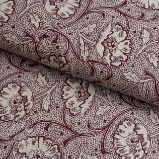 Dekorační látka Linenlook Bloomy art craft wine