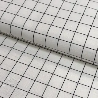 Dekorační látka premium Perfect grid lines black