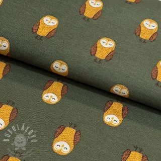 Dekorační látka premium Night owl nap army
