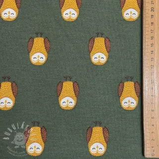 Dekorační látka premium Night owl nap army