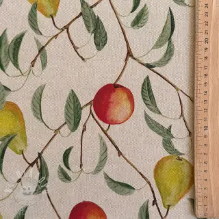 Dekorační látka Linenlook Apple pear branch digital print