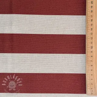 Dekorační látka Linenlook Joyful basic stripe terra