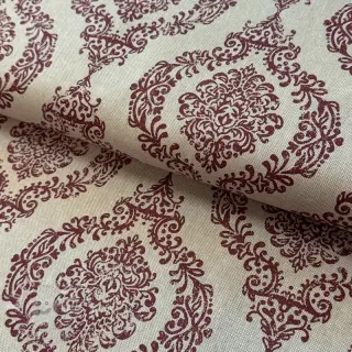 Dekorační látka Linenlook Baroque damask charm wine
