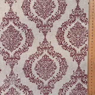 Dekorační látka Linenlook Baroque damask charm wine