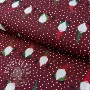 Dekorační látka premium Jolly tomte wine