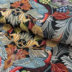 Dekorační látka GOBELIN premium Leafy paradise bird