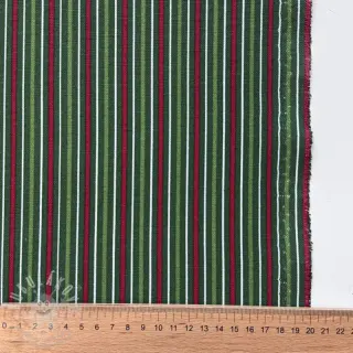 Dekorační látka premium Line Xmas stripe army