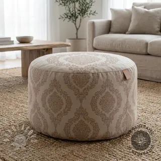 Dekorační látka Linenlook Baroque damask charm taupe