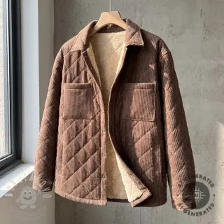 Manšestr QUILT brown