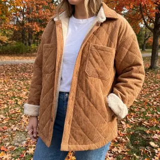 Manšestr QUILT light brown