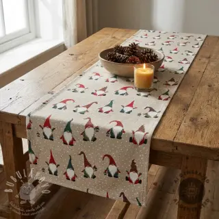Dekorační látka Linenlook Jolly tomte