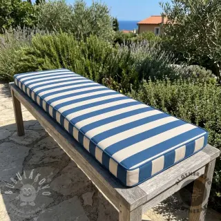 Dekorační látka Linenlook Joyful basic stripe denim