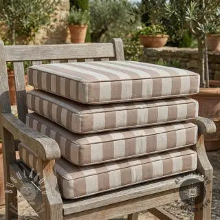 Dekorační látka Linenlook Joyful basic stripe taupe