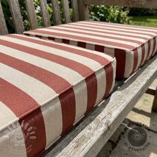 Dekorační látka Linenlook Joyful basic stripe terra
