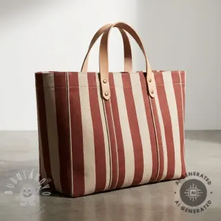 Dekorační látka Linenlook Joyful basic stripe terra
