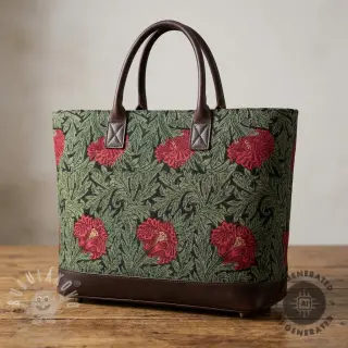 Dekorační látka GOBELIN premium Poppy art craft black