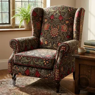 Dekorační látka GOBELIN premium Ornate art craft black