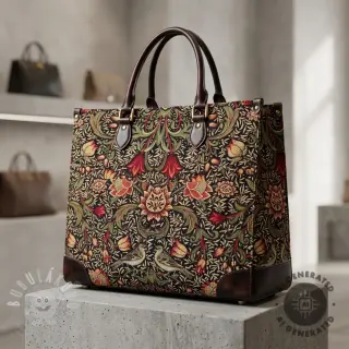 Dekorační látka GOBELIN premium Ornate art craft black