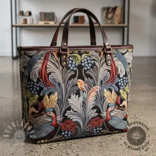 Dekorační látka GOBELIN premium Leafy paradise bird