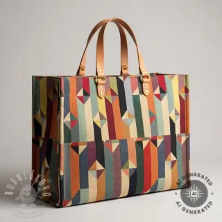 Dekorační látka GOBELIN premium Graphic prism block