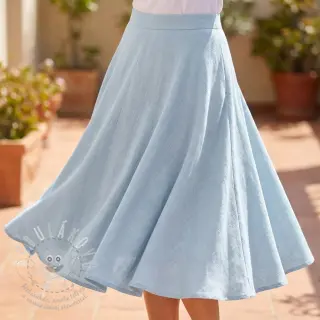 Viskóza se lnem WASHED light blue