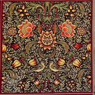 Dekorační látka GOBELIN premium Graceful art craft black PANEL