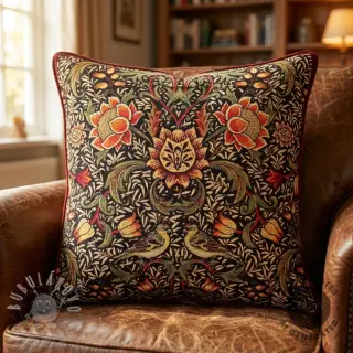 Dekorační látka GOBELIN premium Graceful art craft black PANEL