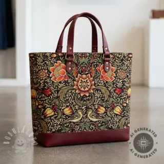 Dekorační látka GOBELIN premium Graceful art craft black PANEL