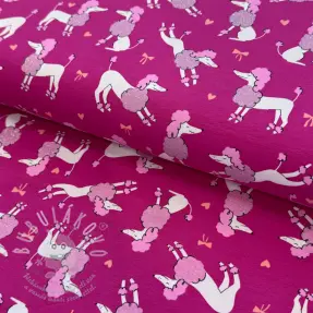 Úplet Glitter poodles fuchsia